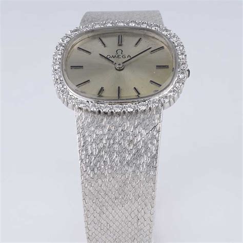 antique omega ladys white gold watch|old omega watches 1970s ladies.